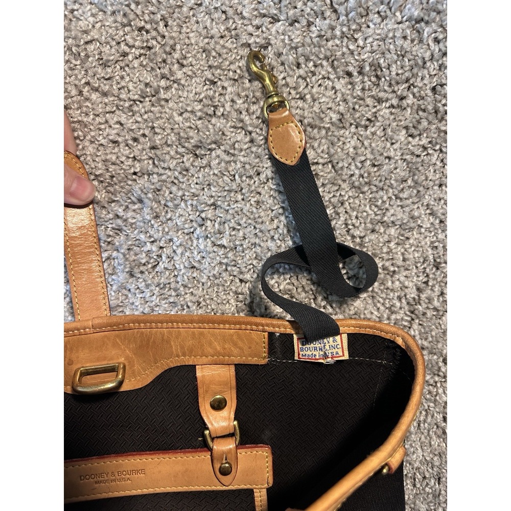 Dooney & Bourke Black and Tan Hobo Bag - Picture 12 of 16